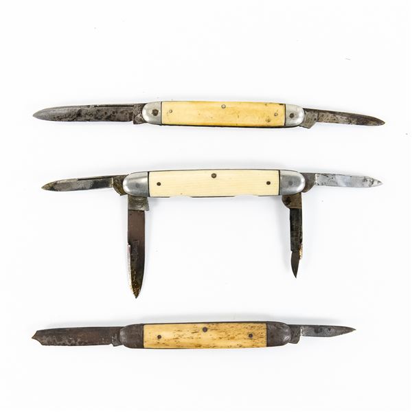 3 Antique Solingen Pocket Knives