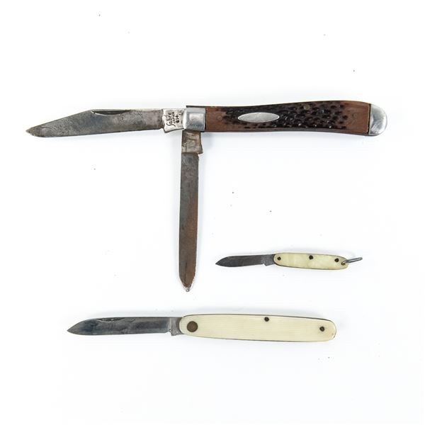 3 Antique  Japanese Made Pocket Knives