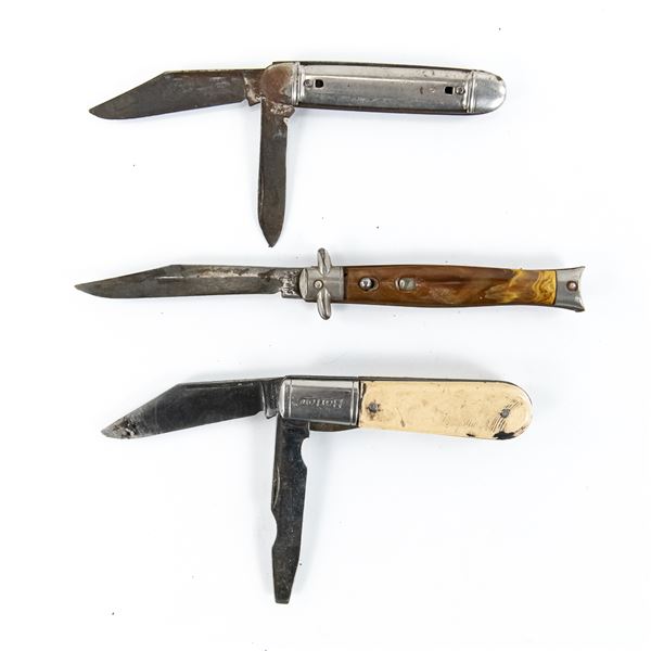 3 Antique Colonial Cutlery Pocket Knives