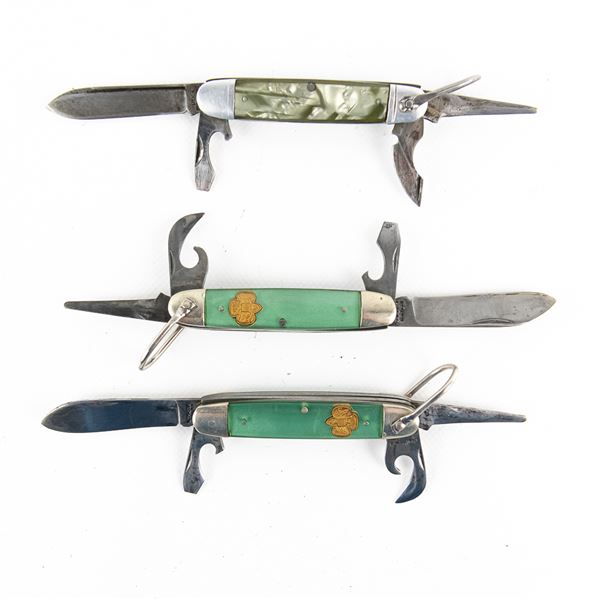 3 Antique Utica/Kutmaster Scout Knives (1960s)