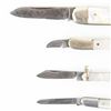 Image 2 : 4  Antique Mother of Pearl Handle Pen Knives