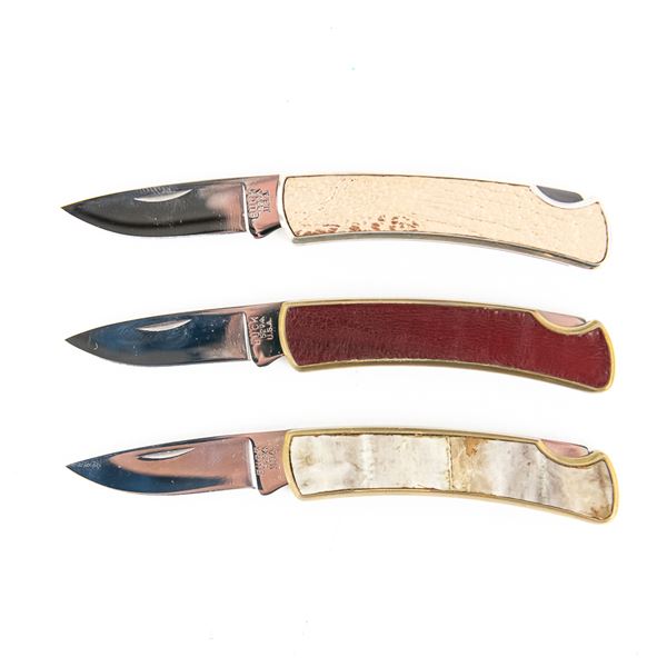 3 Buck USA 529A Pocket Knives (1980s)