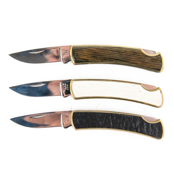 3 Buck USA 529A/527 Pocket Knives (1980s)
