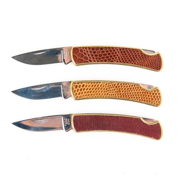 3 Buck USA 529A Pocket Knives (1980s)