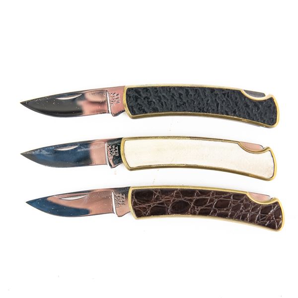 3 Buck USA 529A Pocket Knives (1980s)