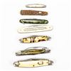 Image 18 : 7 Antique USA Made Pocket Knives with Display