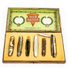 Image 1 : 7 Antique USA Made Pocket Knives with Display