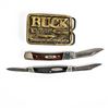 Image 1 : 2 Buck USA Knives and Belt Buckle
