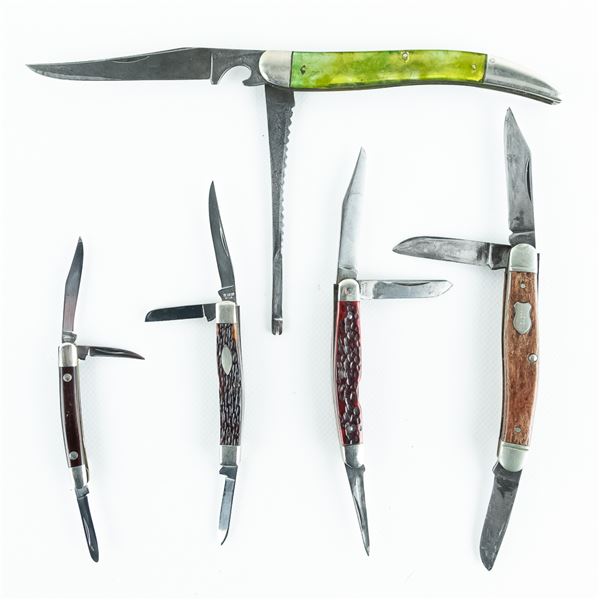 5 Antique Western Cutlery Co. Pocket Knives