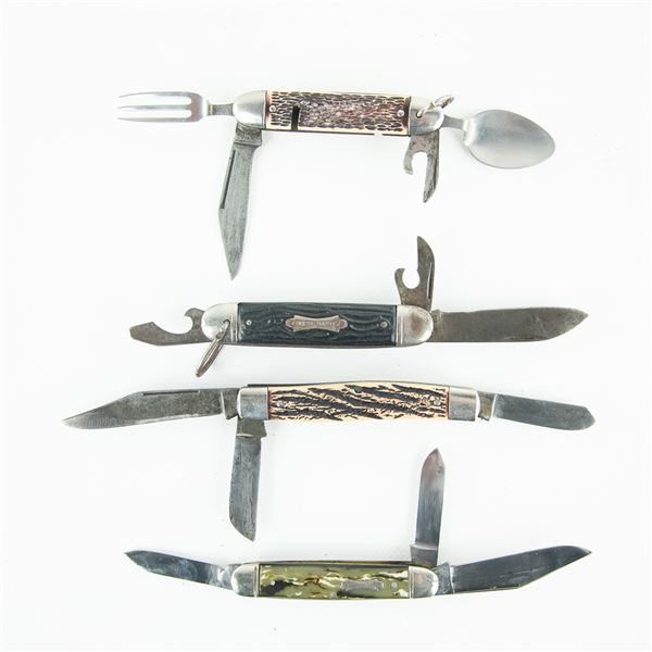 4 Antique Colonial Camp/Scout Knives