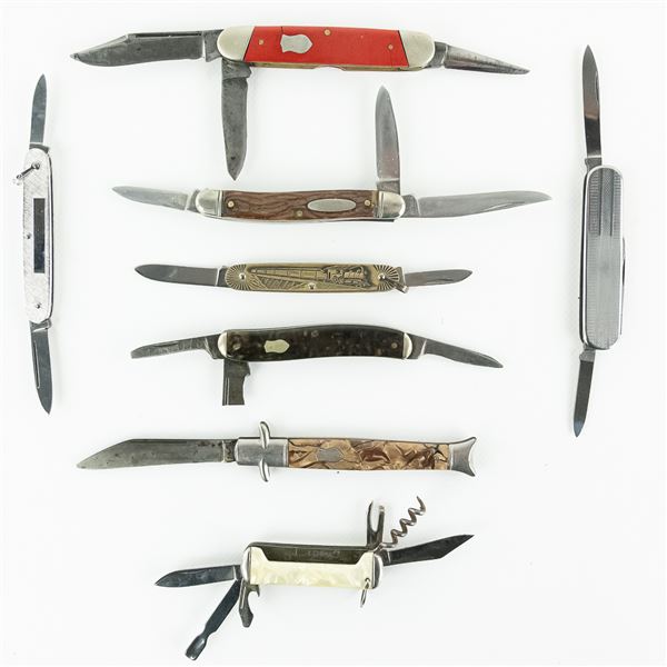 8 Antique Imperial Cutlery Pocket Knives