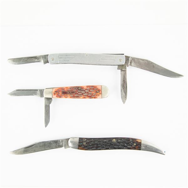 3 Antique Robeson Shuredge Pocket Knives