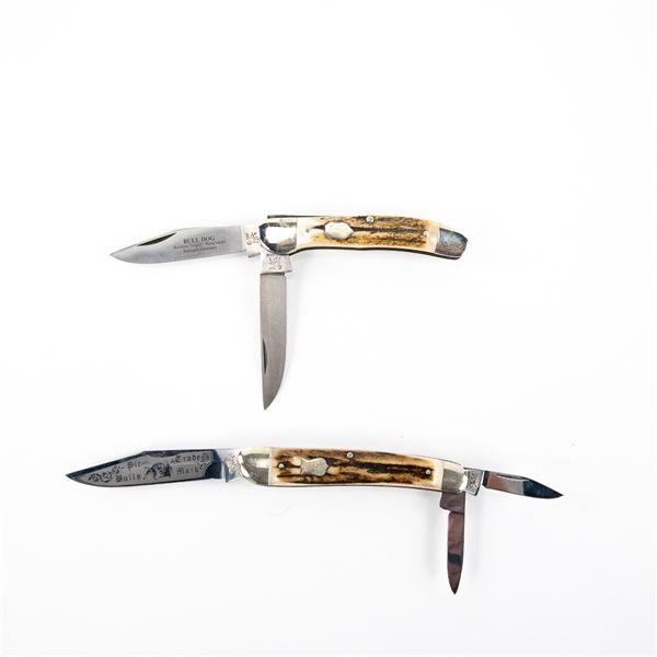 2 Pit Bull and Bull Dog Branded Folding Knives
