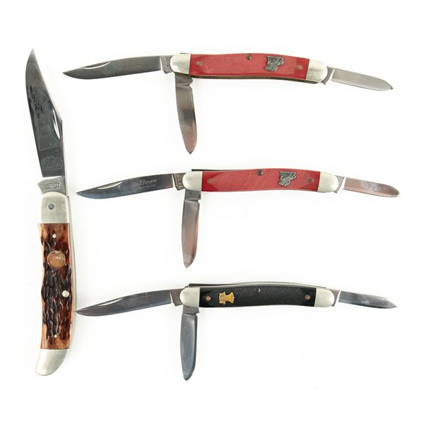 4 Vintage Schrade Pocket Knives