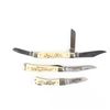 Image 1 : 3 Schrade+ USA Scrimshaw Pocket Knives