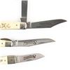 Image 2 : 3 Schrade+ USA Scrimshaw Pocket Knives