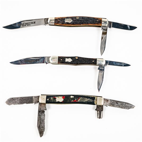 3 Winchester USA-made Pocket Knives