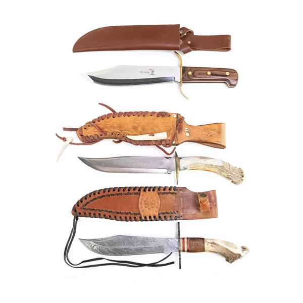 3 Hunting/ Bowie Knives