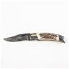 Image 2 : 2 Hand-made Stag-handle Folding Knives