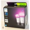 Image 1 : NEW PHILIPS HUE 1100LM 10.5W LED 2 LIGHT BULBS
