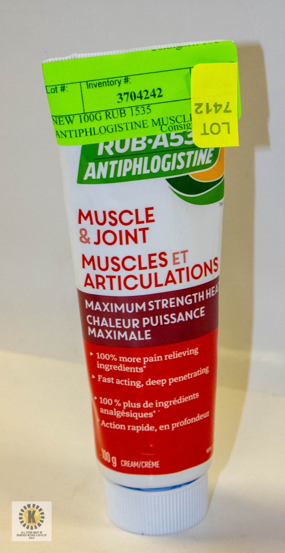 Anti Rube NEW 100G RUB 1535 ANTIPHLOGISTINE MUSCLE & JOINT