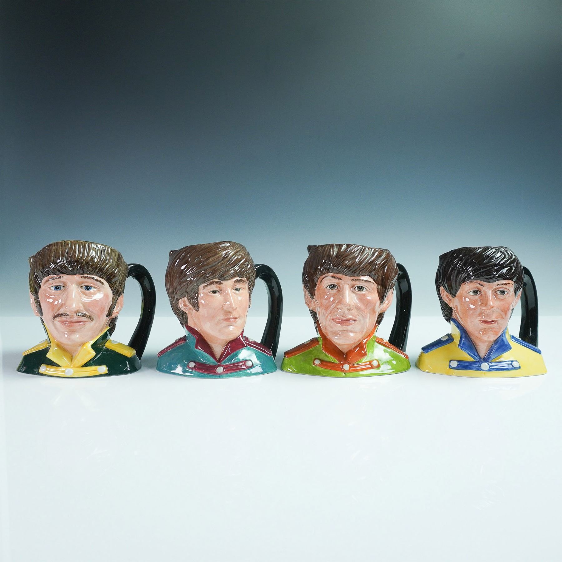 4pc Royal Doulton The Beatles Character Jug Set D6724-6727
