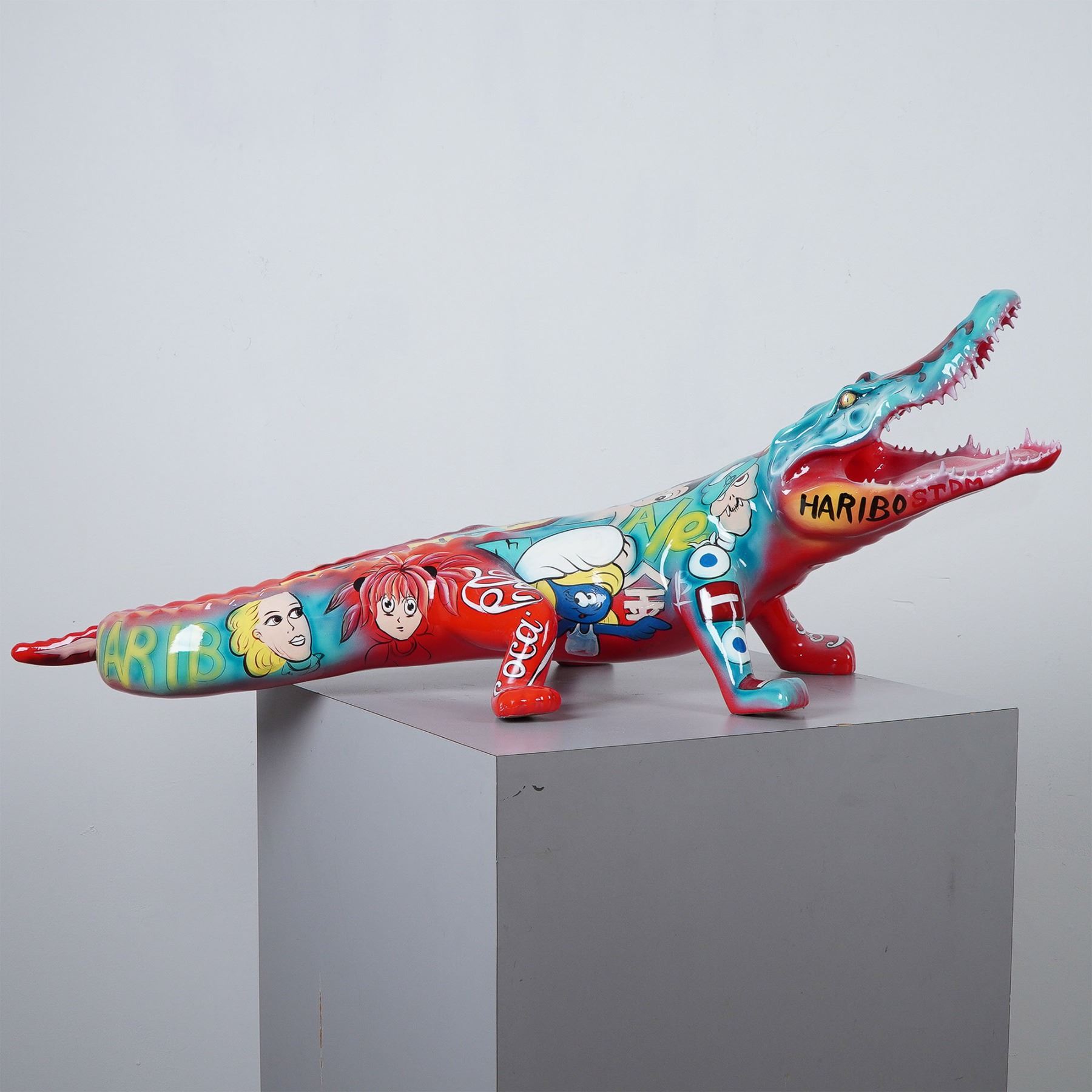 Crocodile fuschia - Richard Orlinski – Be Art Gallery