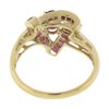 Image 6 : Solid 14k Yellow Gold 1.10 ctw Channel Set Diamond & Ruby Infinity Knot Band Rin