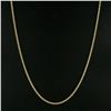 Image 2 : Unisex Classic Solid 14K Gold 24.5" Long 3.1mm Polished Rope Link Chain Necklace