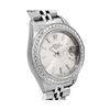 Image 3 : Rolex Ladies Quickset Stainless Steel Silver Index Diamond Bezel Date Watch