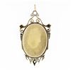 Image 3 : Antique Victorian 14k Gold Seed Pearl & Black Enamel Etched Oval Locket Pendant
