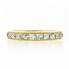Image 4 : NEW 18k Yellow Gold 2.0 ctw French Cut Channel Diamond Stack Wedding Band Ring
