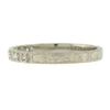 Image 5 : Antique 18K White Gold .08 ctw Pave Diamond Engraved Scroll Work Stack Band Ring