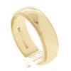 Image 6 : Classic 14k Gold 6mm Wide Domed Polished w/ Milgrain Stackable Wedding Band Ring