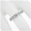 Image 3 : Solid 14K White Gold .60 ctw Baguette Cut Channel Set Diamond Stackable Band Rin