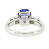 Image 7 : Vintage Platinum GIA Burma NO HEAT Cushion Sapphire & Diamond Engagement Ring
