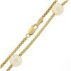 Image 5 : 14k Gold Long White Pearl by the Yard 24" Popcorn Link Chain Station Necklace