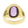 Image 6 : Collectible Antique 14k Yellow Gold Oval Bezel Set Amethyst Detailed Class Ring