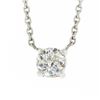 Image 6 : Antique Platinum 0.42 ctw European Diamond Solitaire Pendant w/ Adjustable Chain