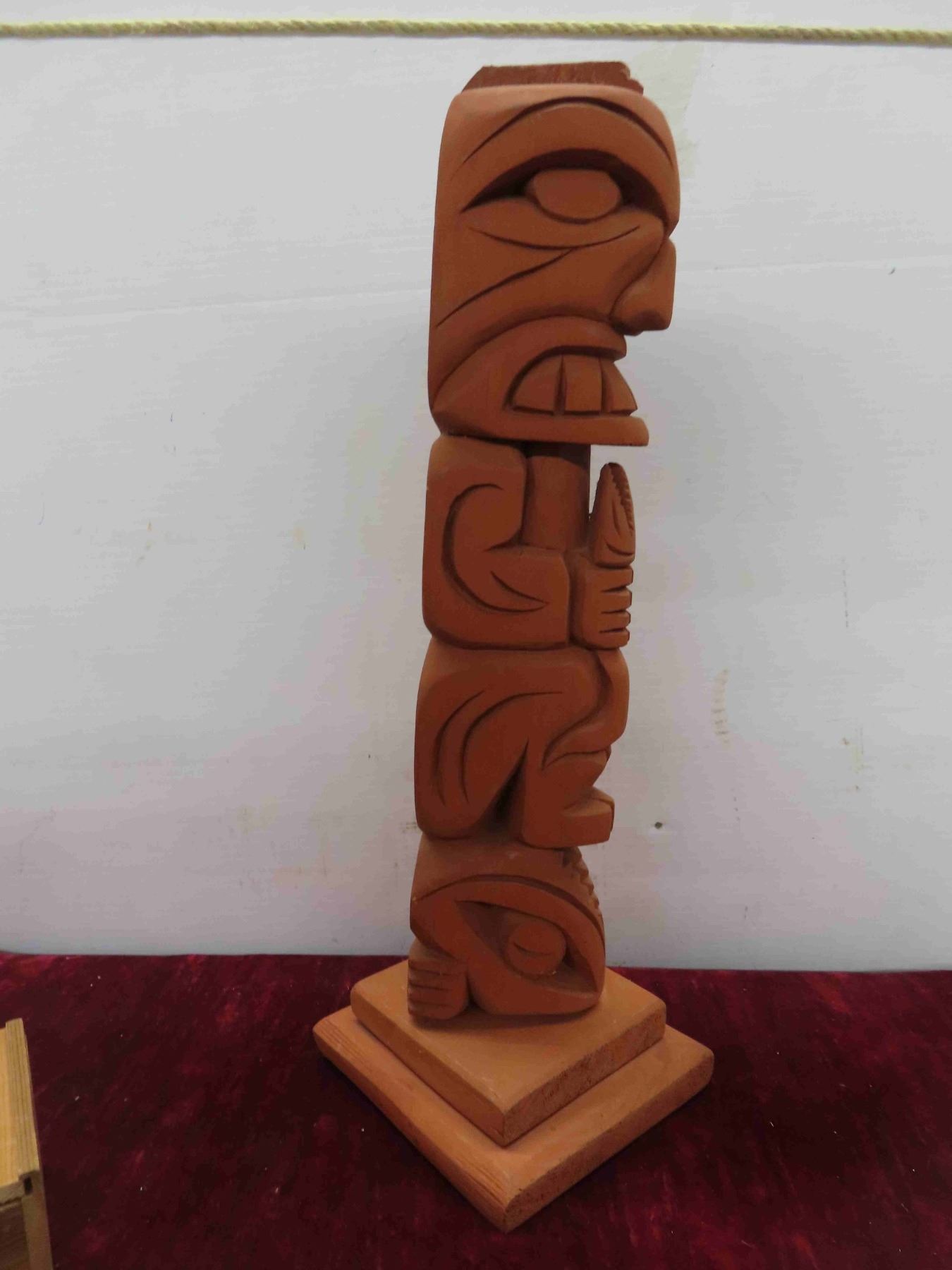 Haida Hand Large Vintage First Nations Haida Hand Carved Cedar