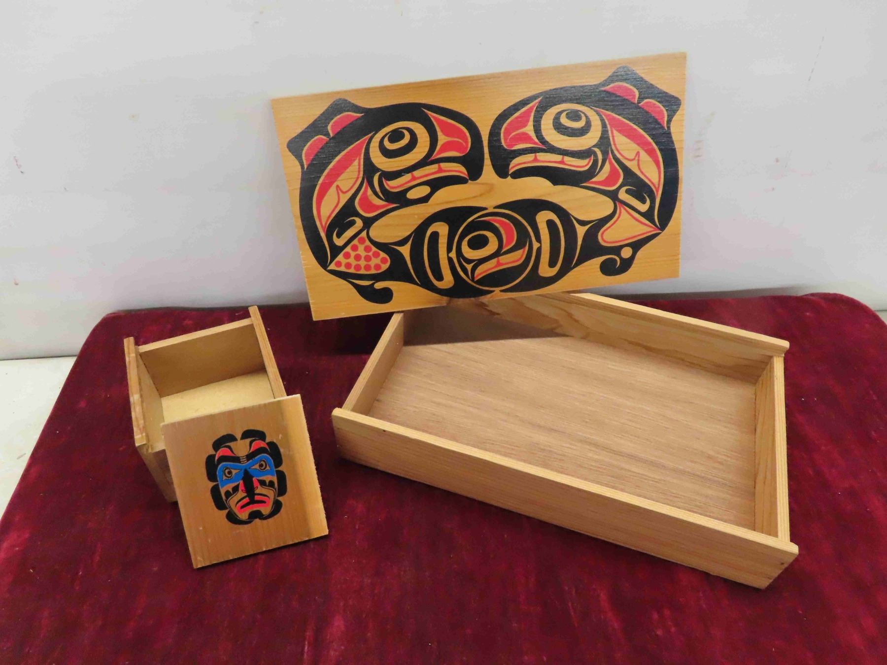 Haida Hand Large Vintage First Nations Haida Hand Carved Cedar