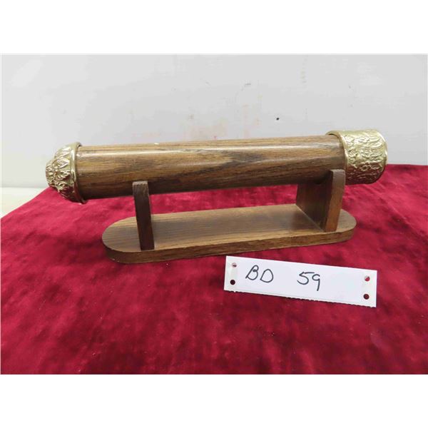 Vintage Wood/Brass Kaleidoscope with Stand 