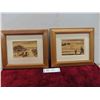Image 1 : 2 Vintage First Nations Wood Burnings Art in Frame