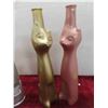 Image 3 : 4 Happy Cat Empty Wine Bottles. German Riesling 13'' Tall, Cute! 