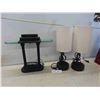 Image 1 : 3 Bedside Lamps , Tallest 18'' 