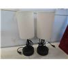 Image 2 : 3 Bedside Lamps , Tallest 18'' 