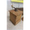 Image 2 : Primitive Box with Leather Hinges, Coffee Grinder