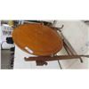 Image 2 : Fold Out Antique Game Table , 24'' Diameter 