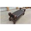 Image 2 : Ornate Wood/Leather Bench 50'' Wide 