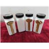 Image 2 : 14 MilkGlass Spice Jars w/Rack